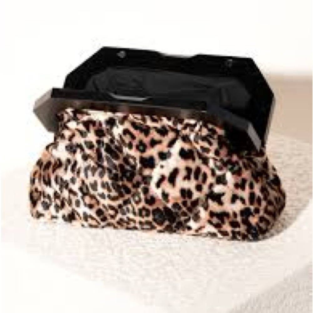 Quilted Multi Leopard Clutch